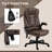 6 Point Vibrating Massage Office Chair With Heat, Microfiber High Back Executive Office Chair With Reclining Backrest, Padded Armrests And Remote-1668231776