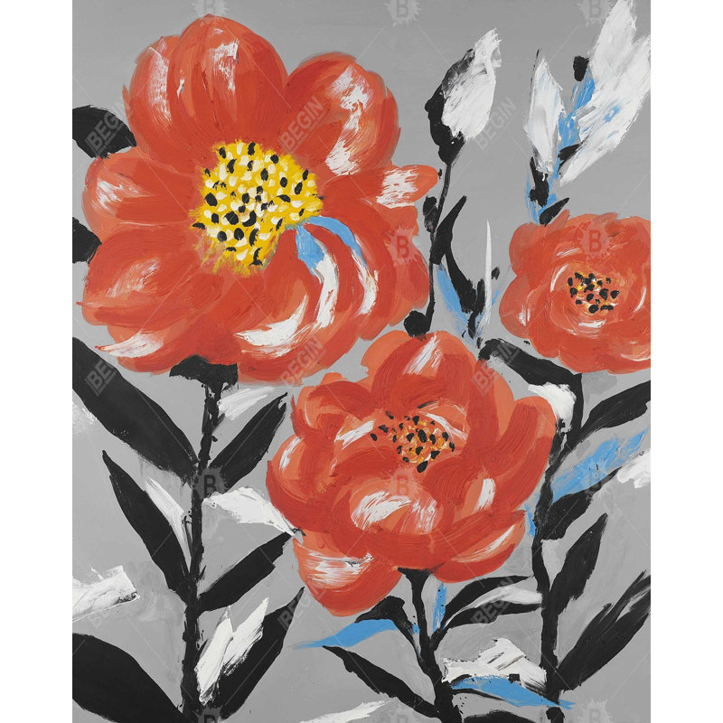 " Pink Flowers With Blue Leaves "