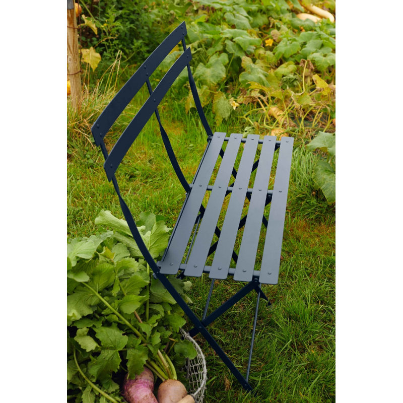 Bistro Outdoor Bench, Deep Blue