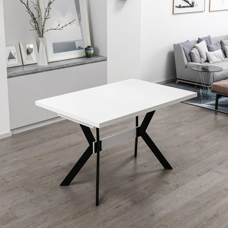 Ferro Beech Dining Table, White
