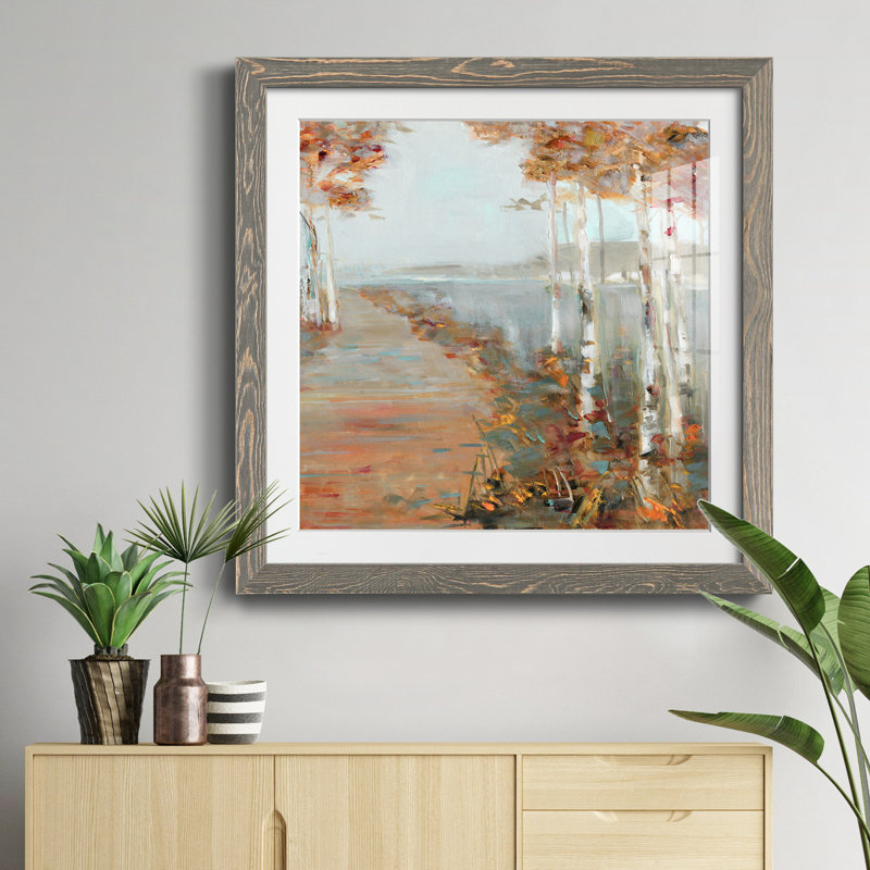 Welcome Autumn - peinture encadrée, Cadre gris, H 31,5 po x l 31,5 po x P 1,5 po