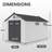 7.5' Rectangular Outdoor Plastic Shed With Metal Frame, And Includes Acrylic Transparent And Vent Windows, And A Floor.-118728688