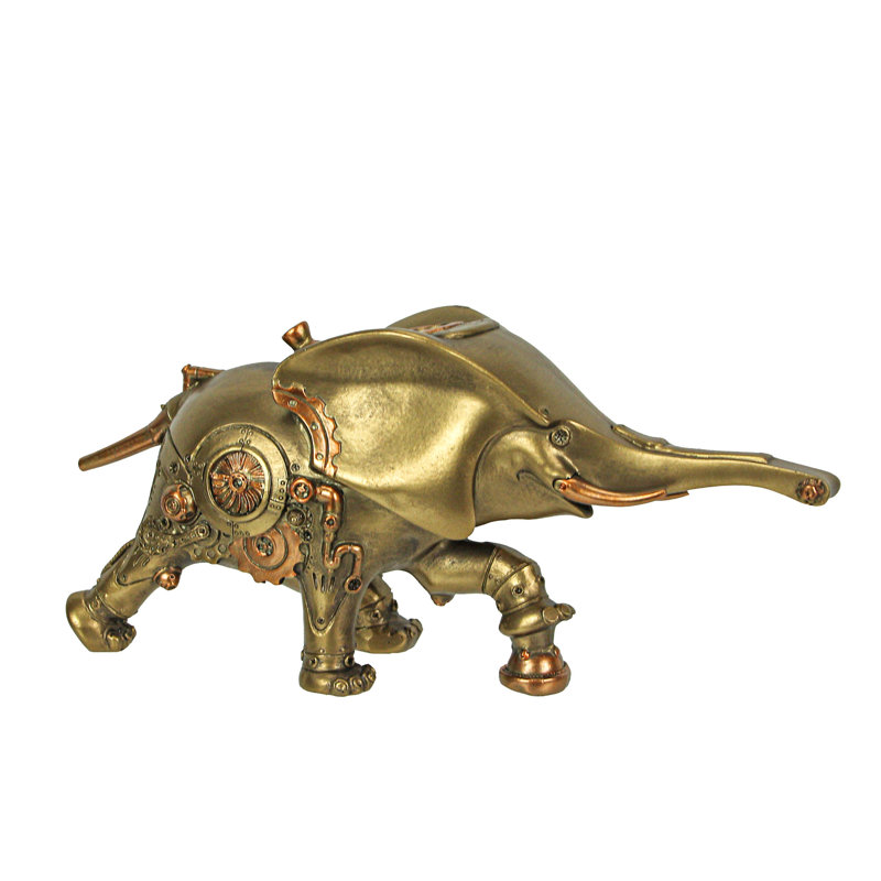 Figurine éléphant en résine Steampunk