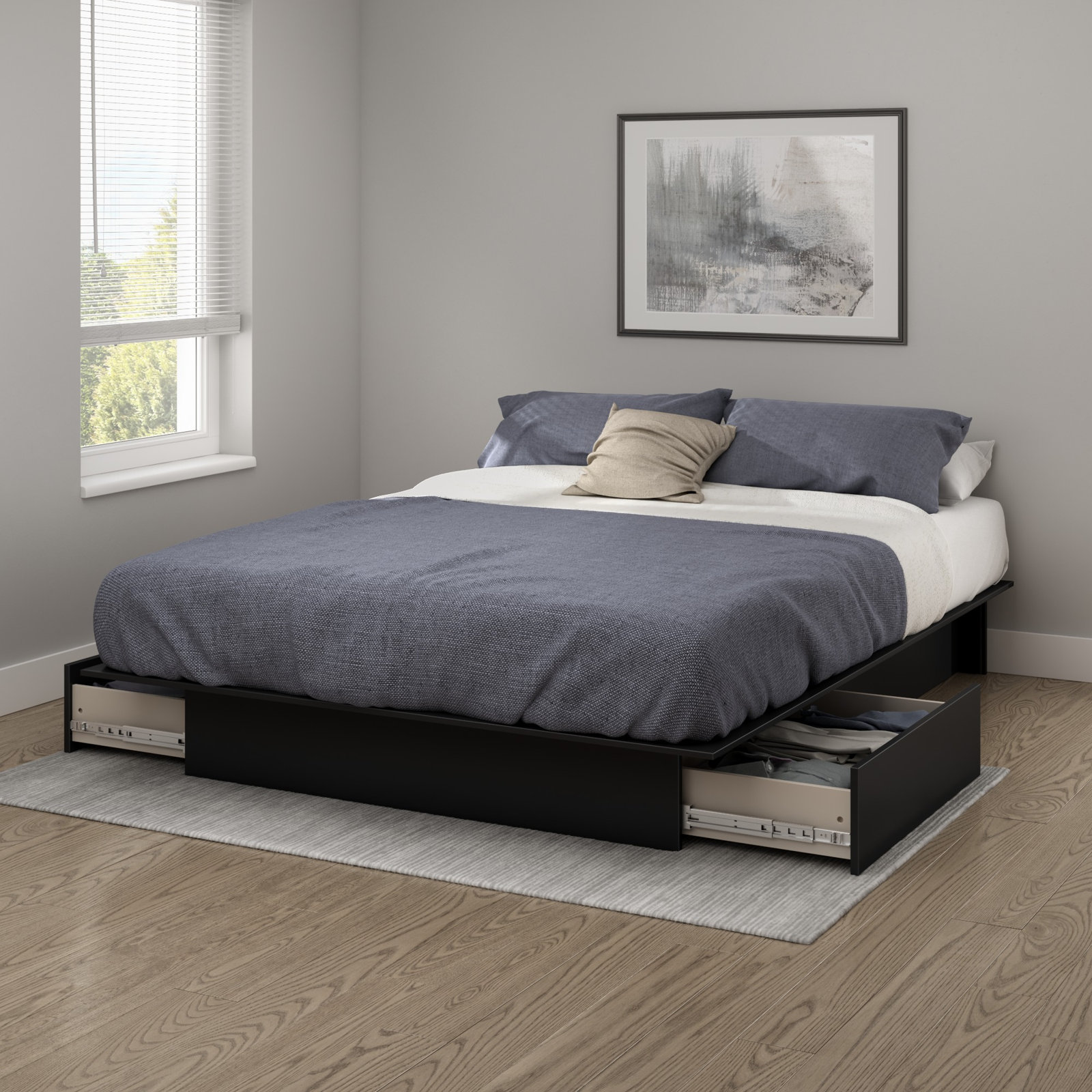 Step One Platform Bed, Black