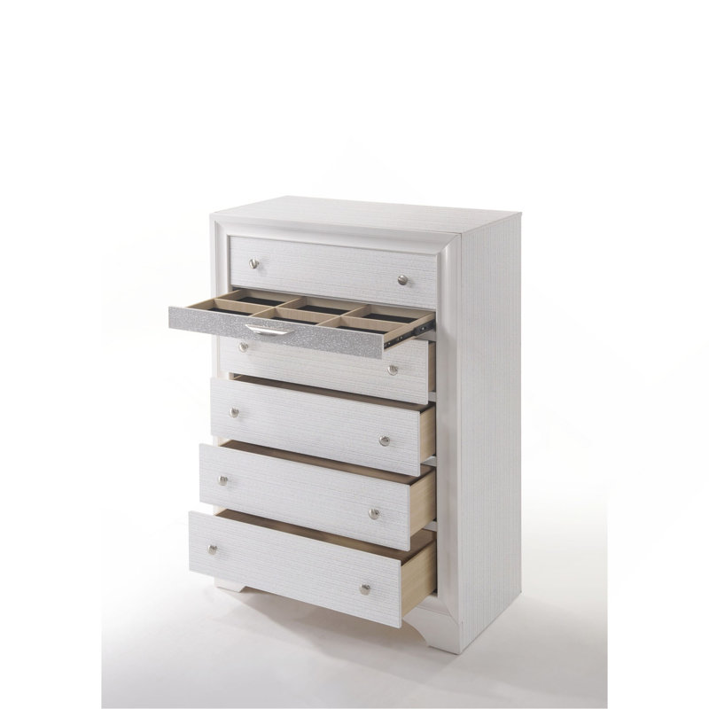 Commode d'appoint Glam, Blanc