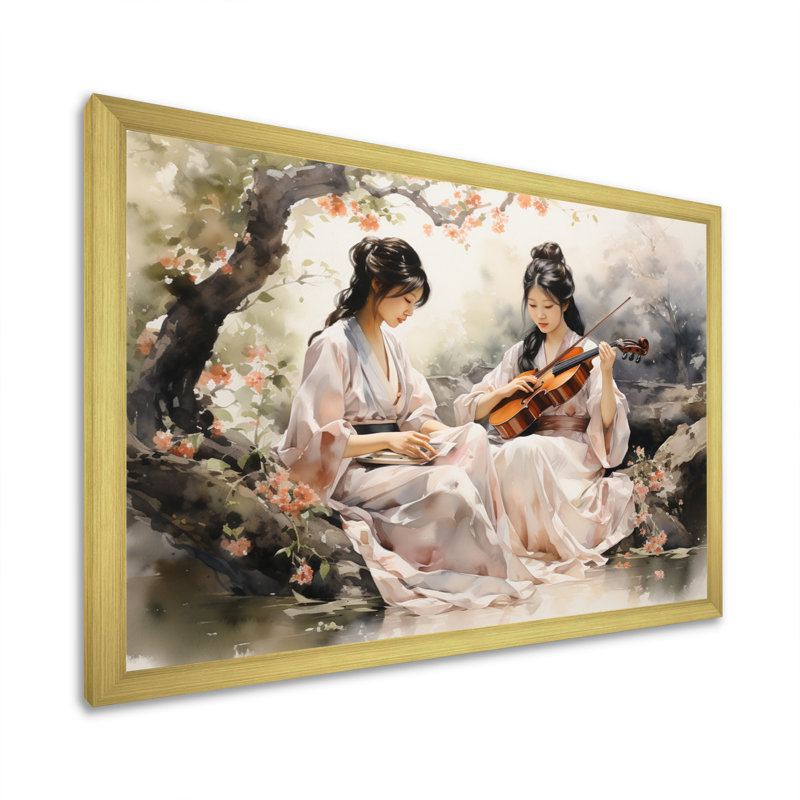 «China Art Jasmine Tea» - impression, H 30 po x l 40 po x P 1,5 po, Cadre doré à une seule photo