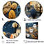 Collage sur toile bleu et jaune Mystic City-1433141042-1433141055