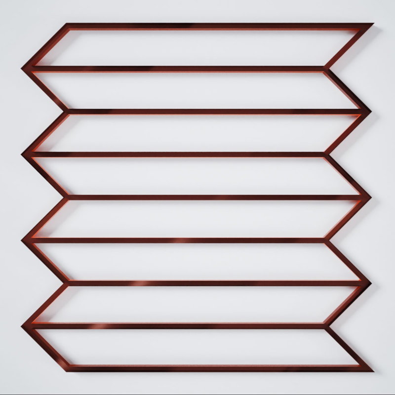 Conroe Decorative Fretwork Acrylic Wall Panels, Extra Small, 7 3/8"W x 7 3/8"H x 1/8"T, Rose Gold Mirror, Rose Gold