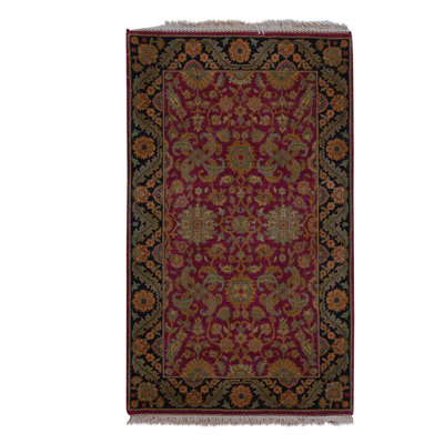 Handmade Cotton and Wool Oriental Area Rug