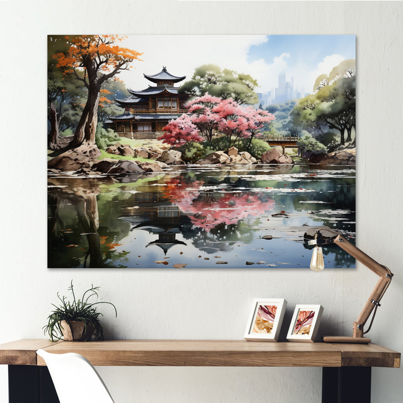 «China Art Zen Garden», art sur toile China Art, H 30 po x l 40 po x P 1,5 po, Toile tendue
