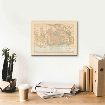 'Map of Toronto' by Wild Apple Portfolio, Canvas Wall Art