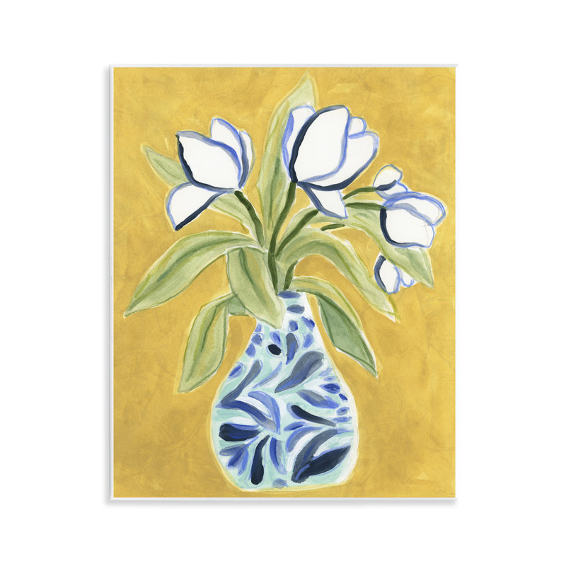 Plaque murale en forme de tulipes vives, design par June Erica Vess