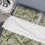 Ensemble de housse de couette en microfibre vert / crème 3 pièces