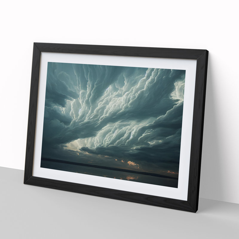 Splendorous Clouds - Framed Print, Black, 46cm H x 64cm W x 2cm D