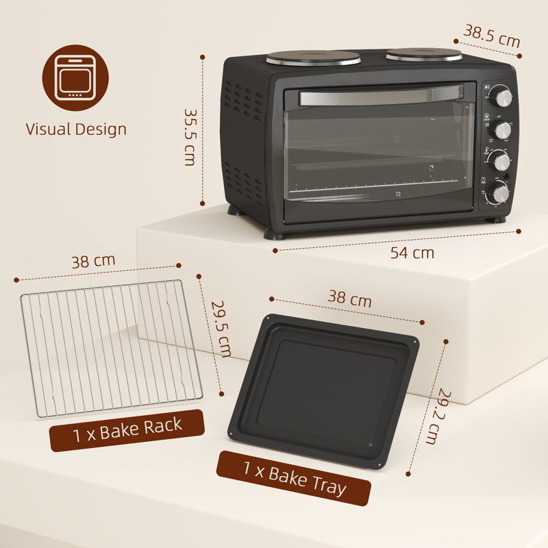 HOMCOM Toaster Oven