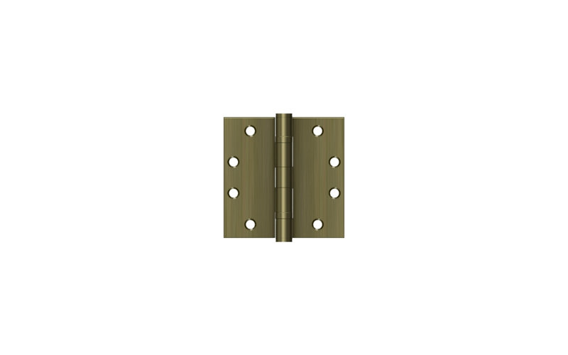 102'' x 102'' Steel Butt Bearing Hinge, Antique Brass