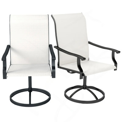 Ensemble de 2 chaises d'extérieur, chaises pivotantes