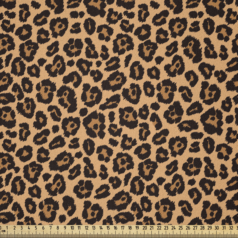 Tissu à imprimé léopard Ambesonne, l 90 po x L 108 po