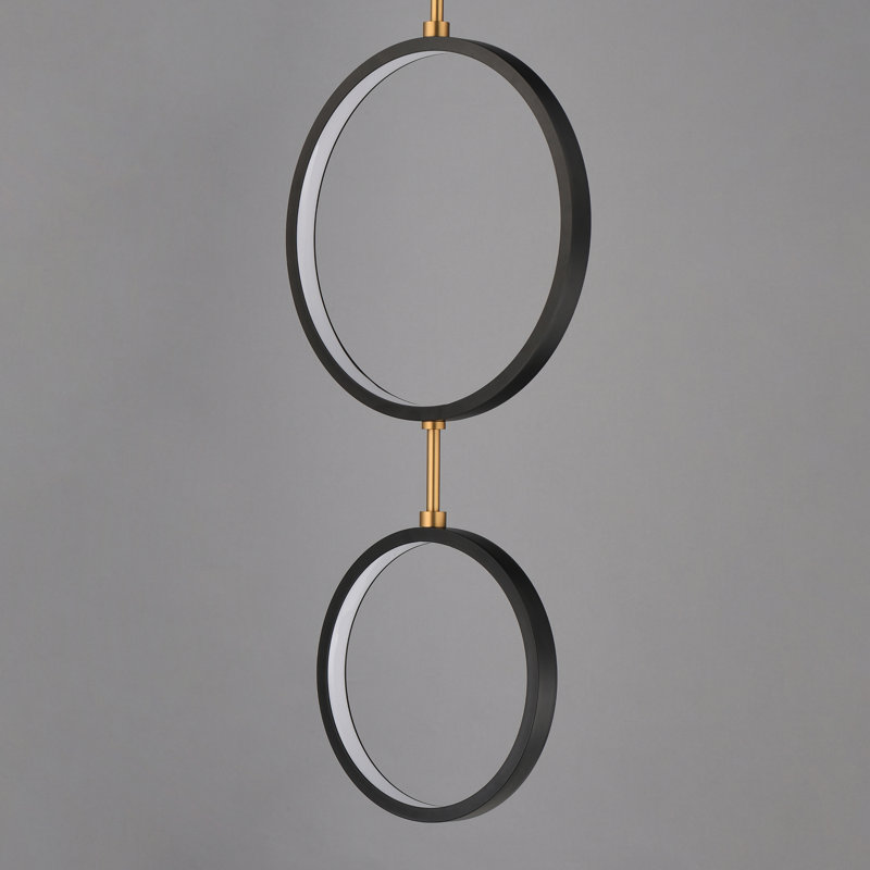 Hoopla-Multi-Light Pendant, Black / Gold