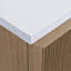 Meuble-lavabo autoportant de 60 po avec lavabo simple, construction en bois massif et plateau blanc d'ingénierie entièrement assemblé