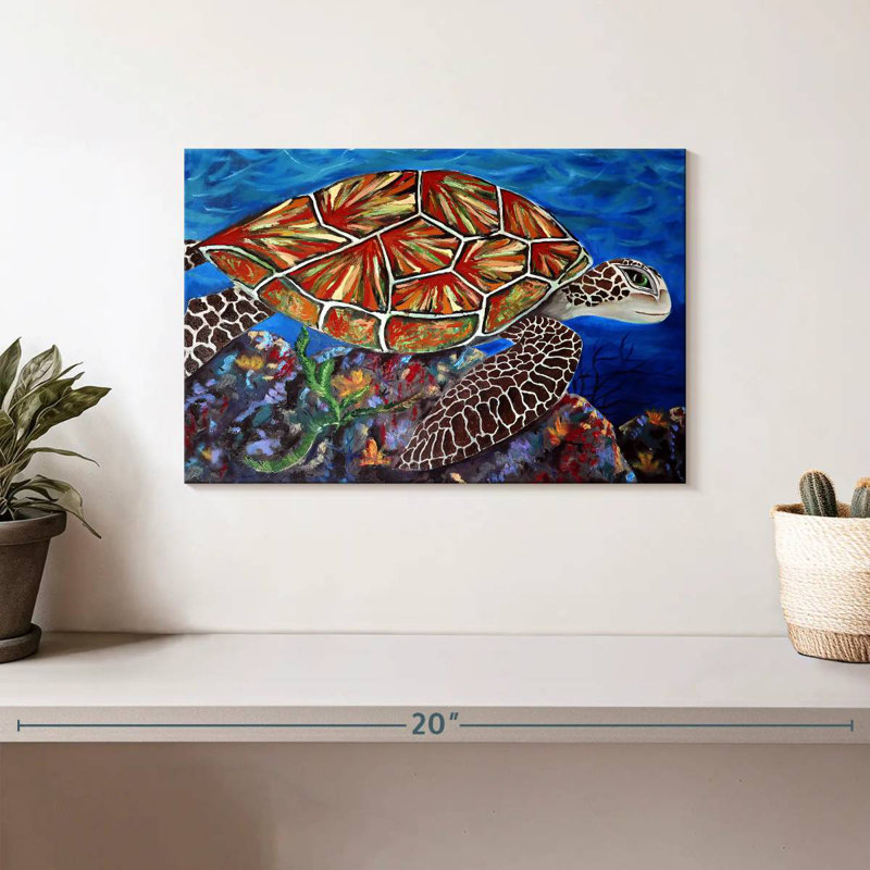 Tortue de mer Brampt Splashy, H 8 po x l 12 po