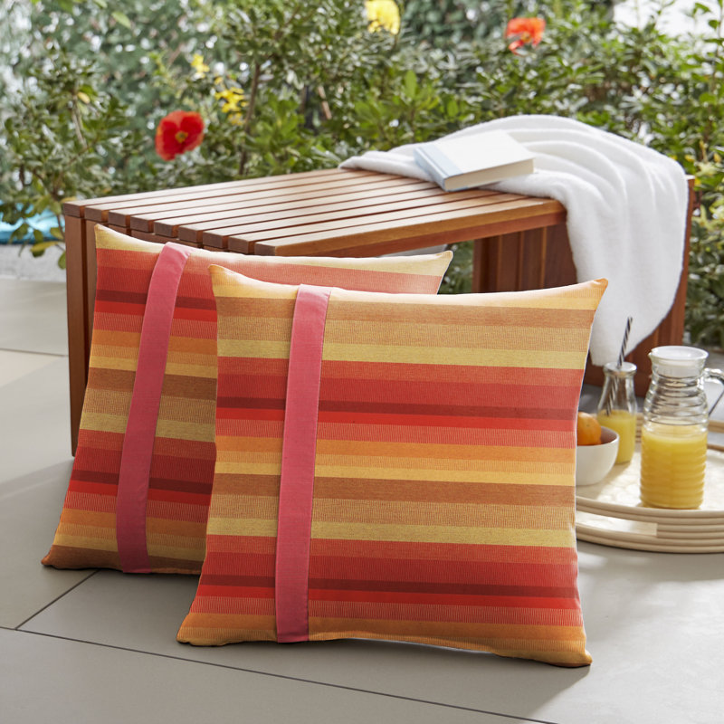 Coussin décoratif intérieur / extérieur Bracken, 22 po x 22 po