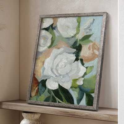 Bouquet Scatter I, reproduction encadrée - bois massif