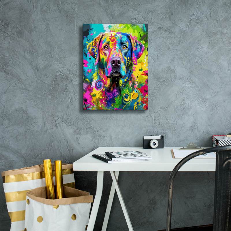 «The Fire Lab» par Dean Russo, art mural sur toile, H 16 po x l 12 po x P 0,75 po