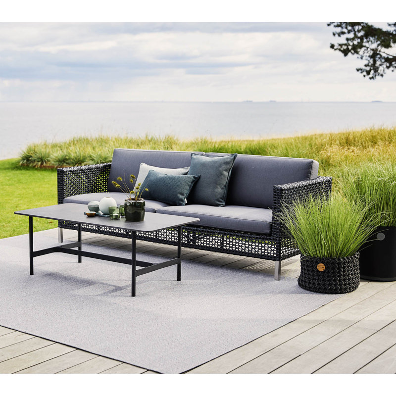 Twist Outdoor Coffee Table, Lava Gray/Fossil Black