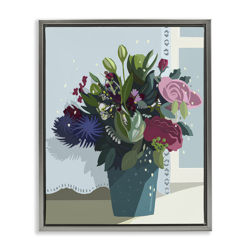 «After The Wedding Bouquet», art mural encadré par Betty Boynes, Cadre flottant gris lustré, H 31 po x l 25 po
