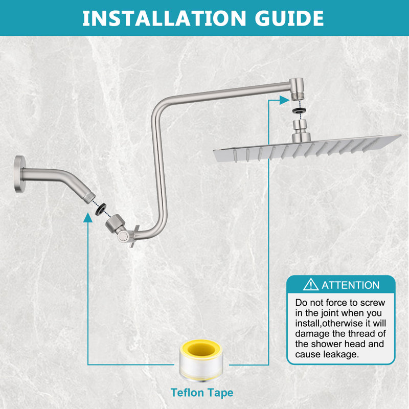 Rain Adjustable Shower Head 2.0 GPM GPM, Brushed Nickel
