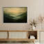 «Misty Green Mountain Range Tranquil Nature Landscape», reproduction d'art sur toile encadrée-120420031-120420027