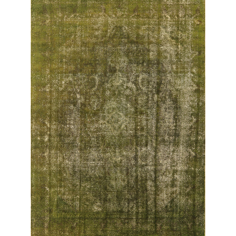 Tapis vert olive Rosy, Rectangle 8 pi x 12 pi