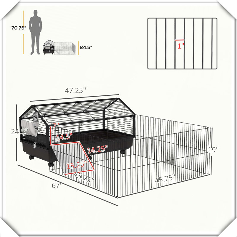 Cage à bouteilles pliable pour petits animaux