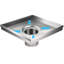 Drain de douche carré 6 po Nickel brossé