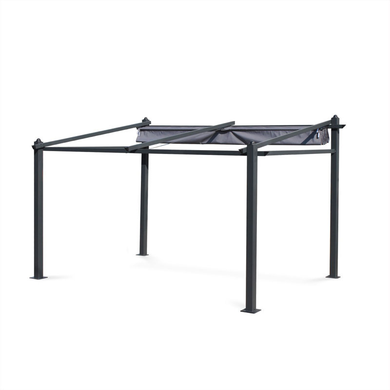Acia 2.51m x 4.03m Aluminum Pergola, Grey