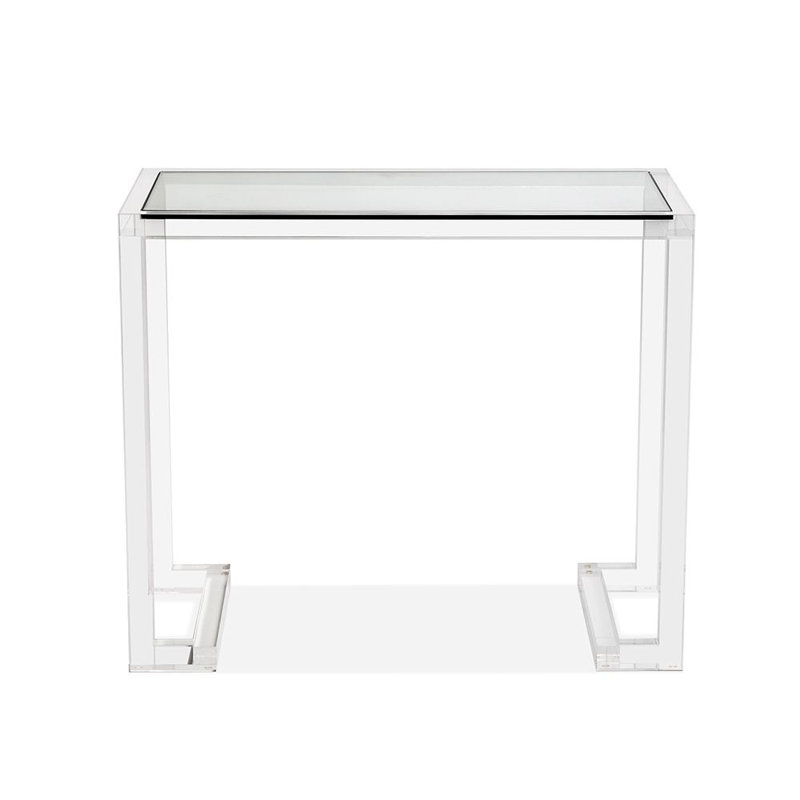 Ava Clear Acrylic and Glass Contemporary Console Desk