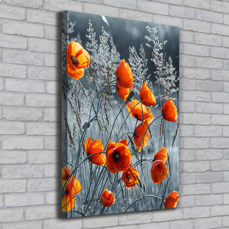 Field Poppies - Wrapped Canvas Print