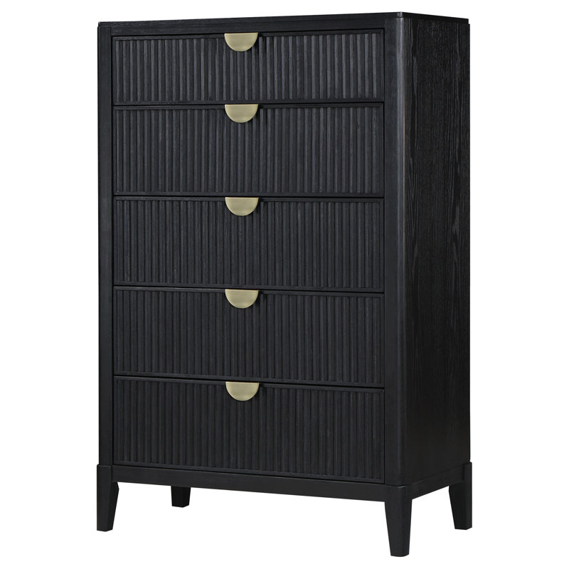 Oressa 5-drawer Bedroom Chest Black