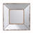 Glimmer Vintage Square Accent Mirror With Speckled Silver Finish