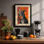 Dog In Bloom Art Deco - Print-1116945699-1116945702