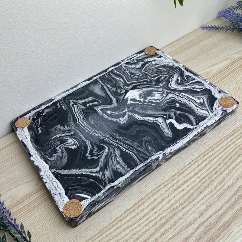 Rectangle Decorative Tray, Black