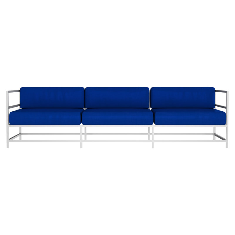Canapé Delano, NO, Argent Kessler, Toile Sunbrella® bleu pacifique