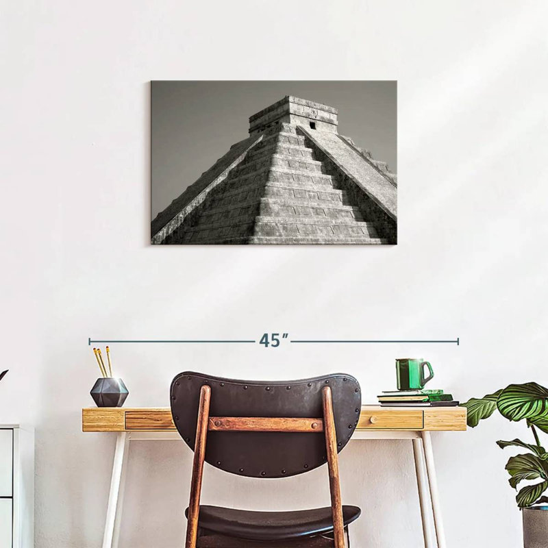 Adella Pyramid At Chichen Itza, 20" H x 30" W