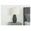 Lampe de table moderne de 24 pouces avec base en résine noire et abat-jour en tissu ivoire - Éclairage décoratif contemporain pour le salon, la chambre à coucher et le bureau