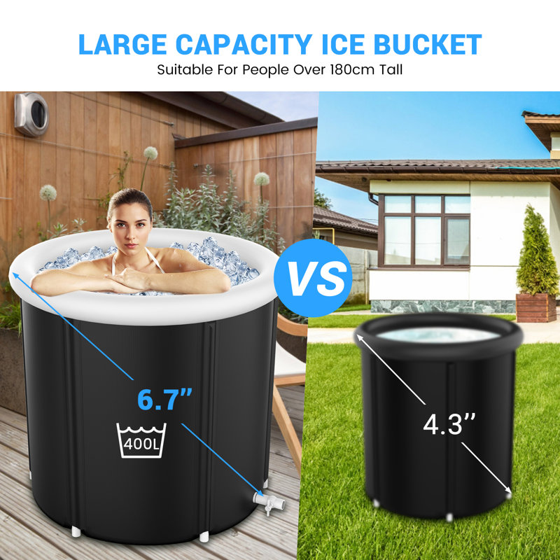 165-Gallon Capacity Foldable Ice Bath Tub