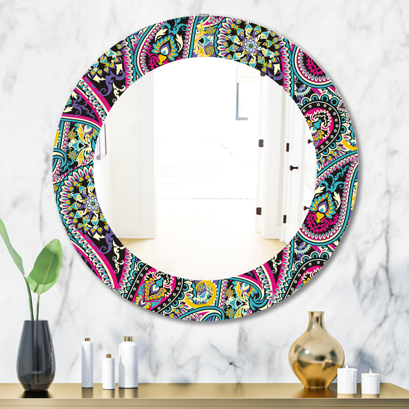 Miroir d'appoint Paisley 11 Bohemian and Eclectic, H 31,5 po x l 23,7 po