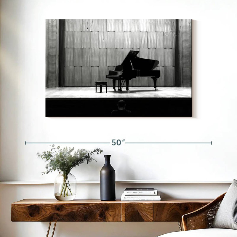 Piano à queue noir Abarca, H 26 po x l 39 po