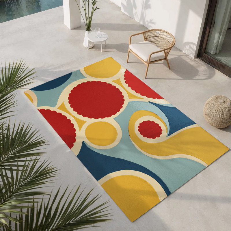 Spunky Hop Indoor And Outdoor Area Rug, Rectangle 1'6" x 2'6"