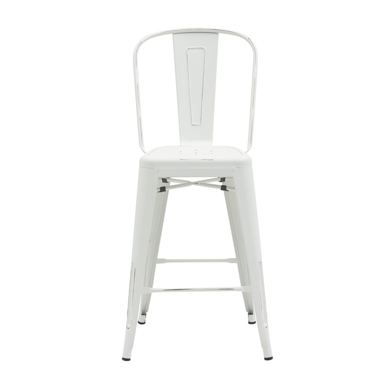 Tabouret de comptoir 26 po Kiplin, Blanc